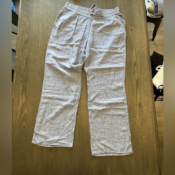NWOT Guess Blue Cotton Lightweight Pants Drawstring Waist Size L - Picture 1 of 12